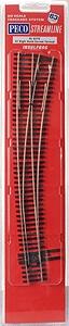 Peco SL8376 HO Scale North American-Style Code 83 #7 Curved Turnout - Streamline -- Right Hand, Insulfrog