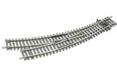 Peco ST244 HO Scale Code 100 Curved Double-Radius Turnout - Setrack -- Right Hand Insulfrog