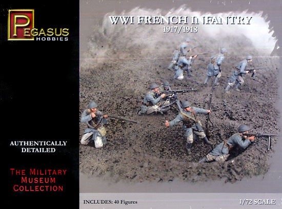 Pegasus Hobbies 7199 1/72 WWI French Infantry 1917-18 (40)
