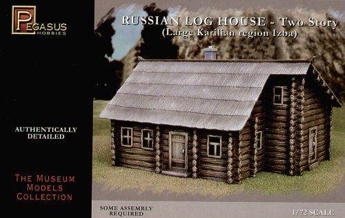 Pegasus Hobbies 7704 1/72 Russian 2-Story Log House (Snap)
