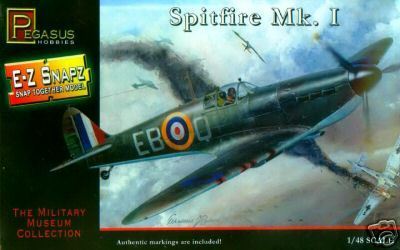 Pegasus Hobbies 8410 1/48 Spitfire Mk I RAF Fighter (Snap)