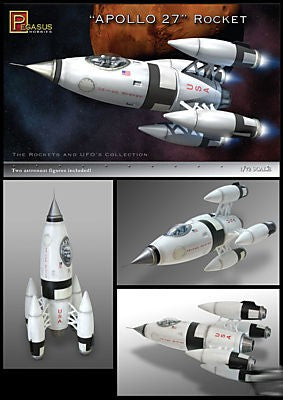 Pegasus Hobbies 9101 1/72 Apollo 27 Rocket w/Figures