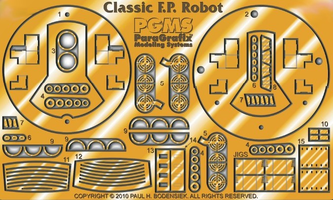Paragrafix 135 1/12 Forbidden Planet: Robby the Robot Photo-Etch Set for PLL