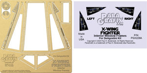 Paragrafix 229 1/18 DeAgostini X-Wing Fighter Canopy Interior Window  Frames Photo-Etch & Decal Set (D)