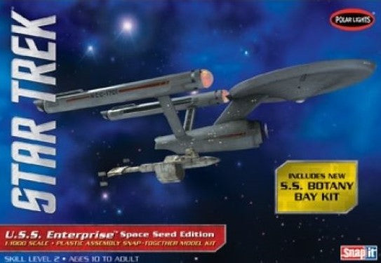 Polar Lights 908 1/1000 Star Trek USS Enterprise Space Seed Edition & SS Botany Bay (Snap)