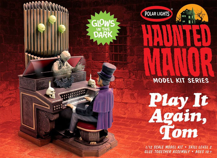 Polar Lights 984 1/12 Haunted Manor Play It Again Tom Playing Organ Glow-in-the-Dark Diorama Set