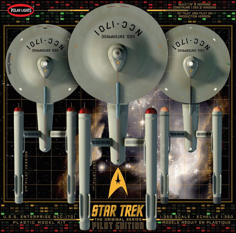 Polar Lights 993 1/350 Star Trek The Original Series USS Enterprise NCC1701 w/Pilot Edition Parts