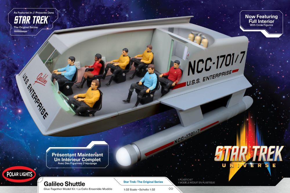 Polar Lights 995 1/32 Star Trek Galileo Shuttlecraft w/Full Interior & 7 Figures