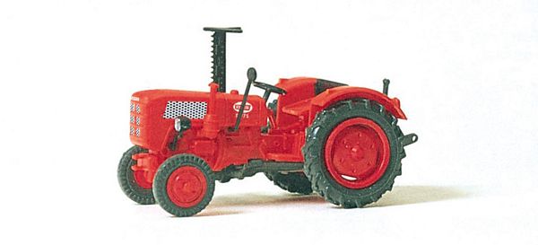 Preiser 17934 HO Scale Farm Equipment -- Farm Tractor (red)