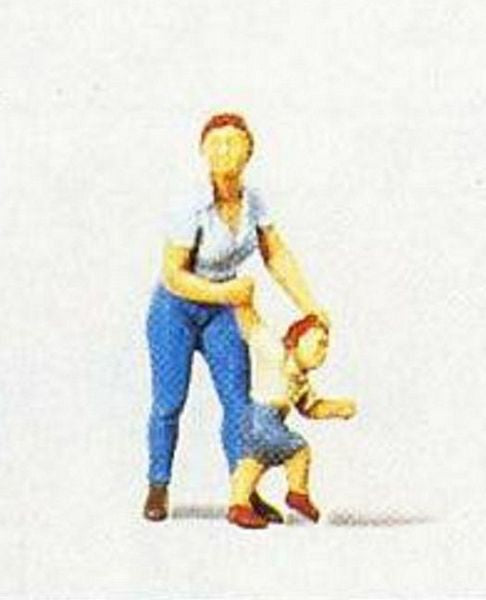 Preiser 28023 HO Scale Individual Figure - Pedestrians -- Mother w/Child