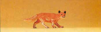 Preiser 47714 44221 Scale Wild Animal Figures, 1/24 - 1/25 Scale -- Hunting Fox w/Head Turned