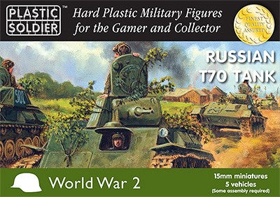Plastic Soldier Co 1521 15mm WWII Russian T70 Tank (5) (D)