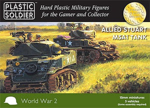 Plastic Soldier Co 1525 15mm WWII Allied Stuart M5A1 Tank (5) (D)
