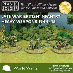 Plastic Soldier Co 1536 15mm Late WWII British Infantry (40) w/Heavy Weapons