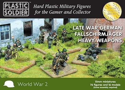 Plastic Soldier Co 1542 15mm Late WWII German Fallschirmjager (76) w/Heavy Weapons