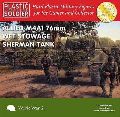 Plastic Soldier 7209 1/72 WWII Allied M4A1 76mm Wet Stowage Sherman Tank (3)