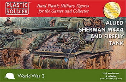 Plastic Soldier Co 7223 1/72 WWII Allied M4A4 Sherman/ Firefly Tank (3)