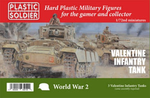 Plastic Soldier 7243 1/72 WWII Valentine Infantry Tank (3) & Crew (9)