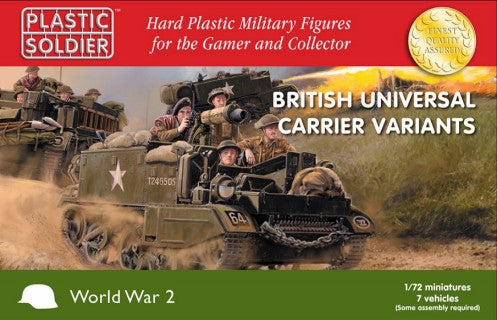Plastic Soldier Co 7247 1/72 WWII British Universal Carrier Variants (7) & Crew (35)
