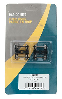 Rapido Trains 102085 HO Scale 100-Ton Barber S-2 Freight Trucks with Roller Bearings -- 1 Pair