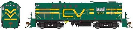 Rapido Trains 31558 HO Scale Alco RS11 - Sound and DCC -- Central Vermont #3604 (green, yellow, Noodle logo)