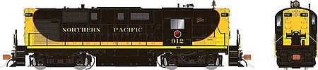 Rapido Trains 31581 HO Scale Alco RS11 - Sound and DCC -- Northern Pacific 913 (As-Delivered, black, yellow)