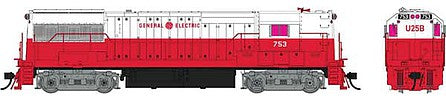 Rapido Trains 35032 HO Scale GE U25B High Hood - Standard DC -- GE Demonstrator 753 (white, red, Small Lettering)