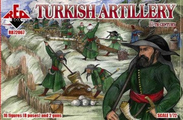 Red Box Figures 72067 1/72 Turkish Artillery XVII Century (16 w/2 Guns)