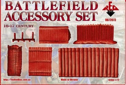 Red Box Figures 72073 1/72 Battlefield Accessory Set VI-XVII Century (various fence 18pcs)