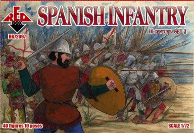 Red Box Figures 72097 1/72 Spanish Infantry XVI Century Set #2 (40)