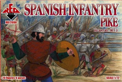 Red Box Figures 72098 1/72 Spanish Infantry Pikemen XVI Century Set #3 (24)