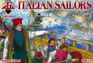 Red Box Figures 72106 1/72 Italian Sailors XVI-XVII Century Set #2 (40)
