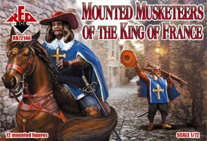 Red Box Figures 72146 1/72 Mounted Musketeers of the King of France (12 Mtd)