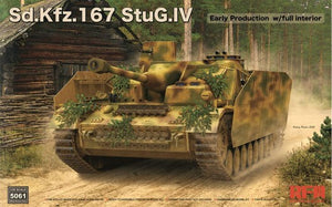 Rye Field Models 5061 1/35 SdKfz 167 StuG IV Early Production Tank w/Full Interior & Workable Track Links