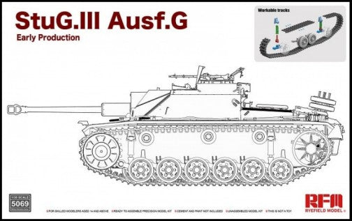 Rye Field Models 5069 1/35 StuG III Ausf G Early Production Tank w/Workable Track Links