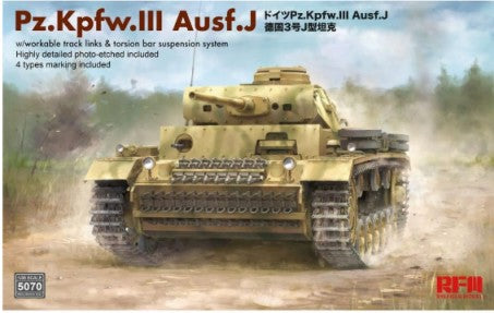 Rye Field Models 5070 1/35 PzKpfw III Ausf J Tank w/Workable Track Links