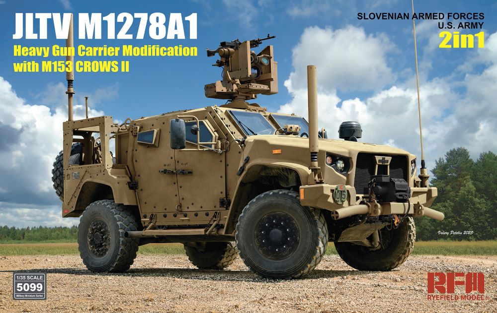 Rye Field Models 5099 1/35 US JLTV M1278A1 Heavy Gun Carrier Modification w/M153 Crows II Gun (2 in 1)