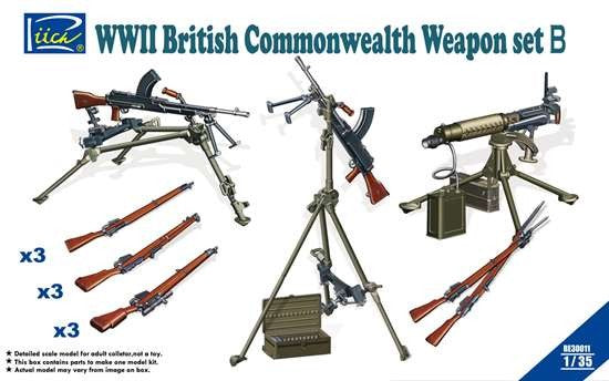 Riich Models 30011 1/35 WWII British Commonwealth Weapon Set B