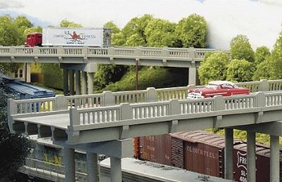 Rix Products 102 HO Scale Vintage Highway Overpass -- Includes Pier - Kit - Scale 50' 15.2m