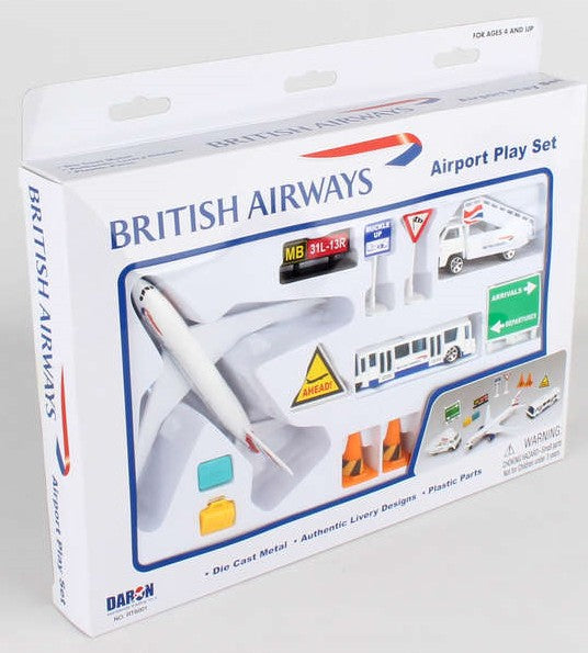 Realtoy 6001 British Airways B787 Airport Die Cast Playset (12pc Set)