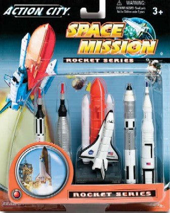 Realtoy 9123 Space Shuttle & 4 Rockets Plastic Playset