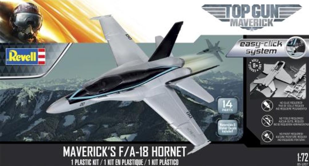 Revell Monogram 1267 1/72 Top Gun Maverick: F/A18 Super Hornet Aircraft (Snap)