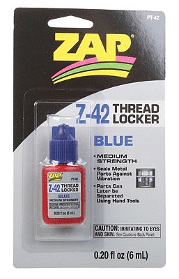 Robart 42 All Scale Z-42 Blue Thread Locker -- .2oz 5.9mL