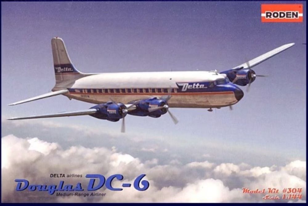 Roden 304 1/144 DC6 Delta Airlines