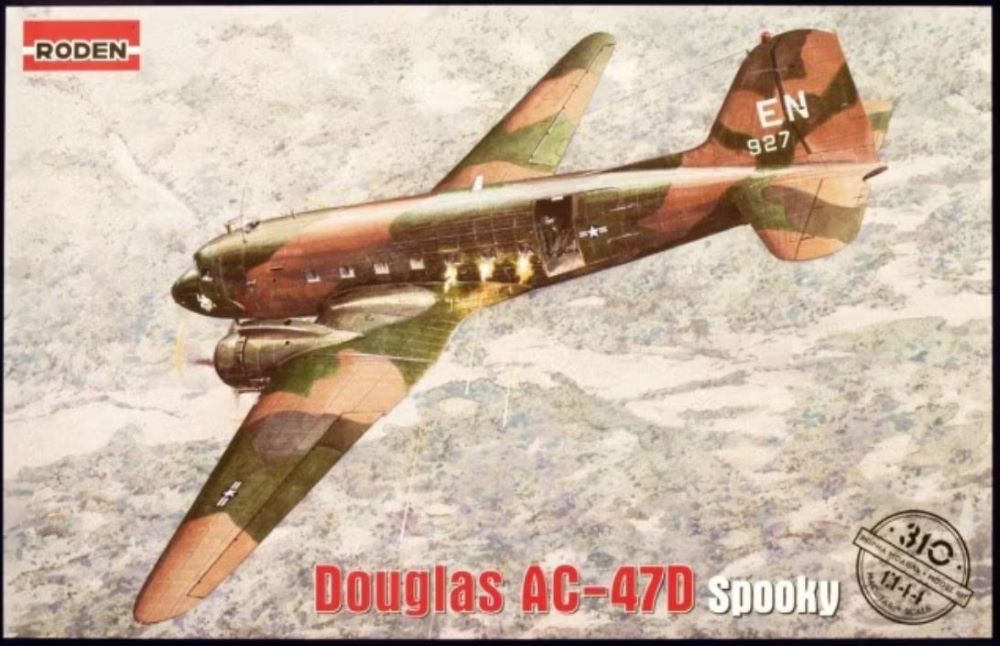 Roden 310 1/144 AC47D Spooky US Ground Attack Aircraft