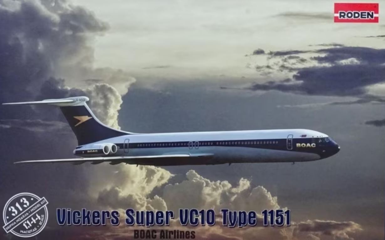 Roden 313 1/144 Vickers Super VC10 Type 1151 BOAC Airliner