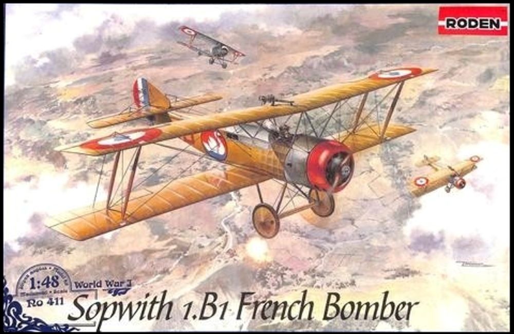 Roden 411 1/48 Sopwith 1B1 WWI French BiPlane Bomber