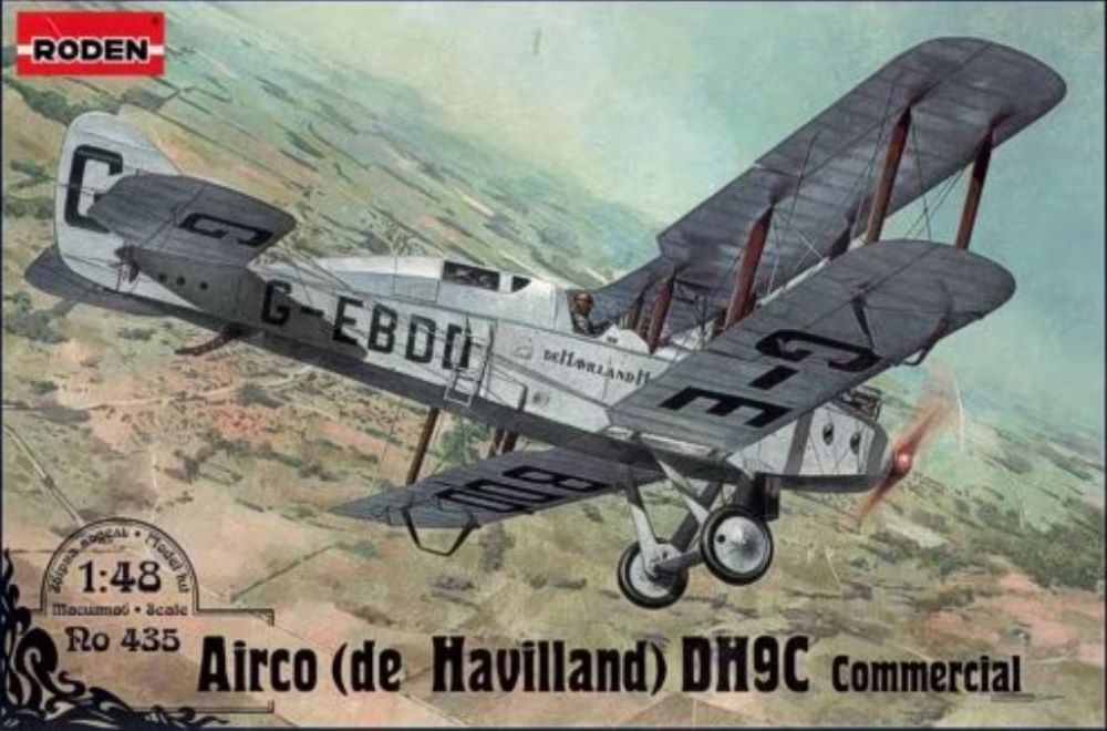 Roden 435 1/48 Airco (DeHavilland) DH9C Commercial Biplane