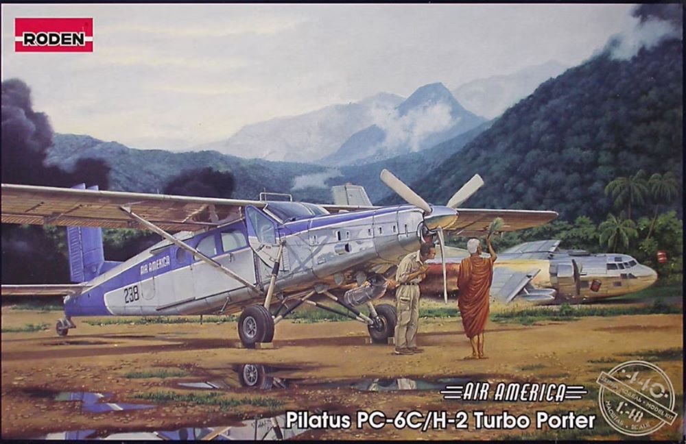 Roden 440 1/48 Pilatus PC6C/H2 Turbo-Porter Air America CIA's Light Transport Aircraft