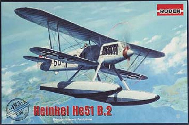 Roden 453 1/48 Heinkel He51B2 BiPlane Fighter w/Floats